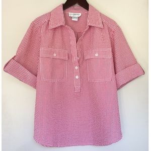 Cathy Daniels/C.D. Petites Gingham Henley LP